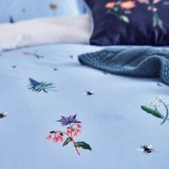 Joules Cotton Percale Pollinators Blue Bedding Set - Single -Trend Furniture 2073516 R Z002A