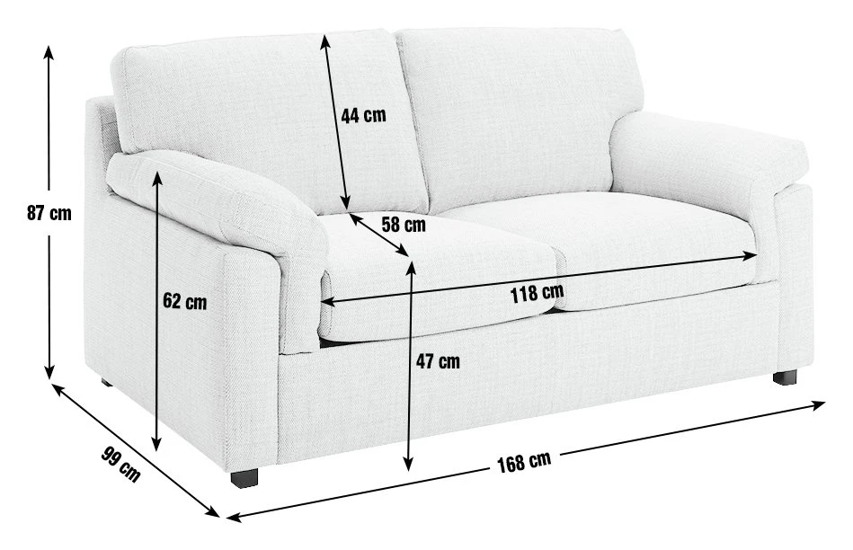 Habitat Florence Fabric 2 Seater Sofa - Cream 5 Habitat Florence Fabric 2 Seater Sofa - Cream - Image 3