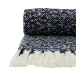 Habitat Faux Textured Mohair Throw - Navy - 125x150cm -Trend Furniture 2157841 R Z002A