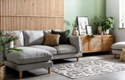 Habitat Salome Fabric Left Hand Corner Chaise Sofa - Grey 12 Habitat Salome Fabric Left Hand Corner Chaise Sofa - Grey -Trend Furniture 2207351 R Z001C