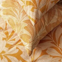 Habitat Cotton Linear Leaf Print Yellow Bedding Set- Single -Trend Furniture 2208972 R Z002C