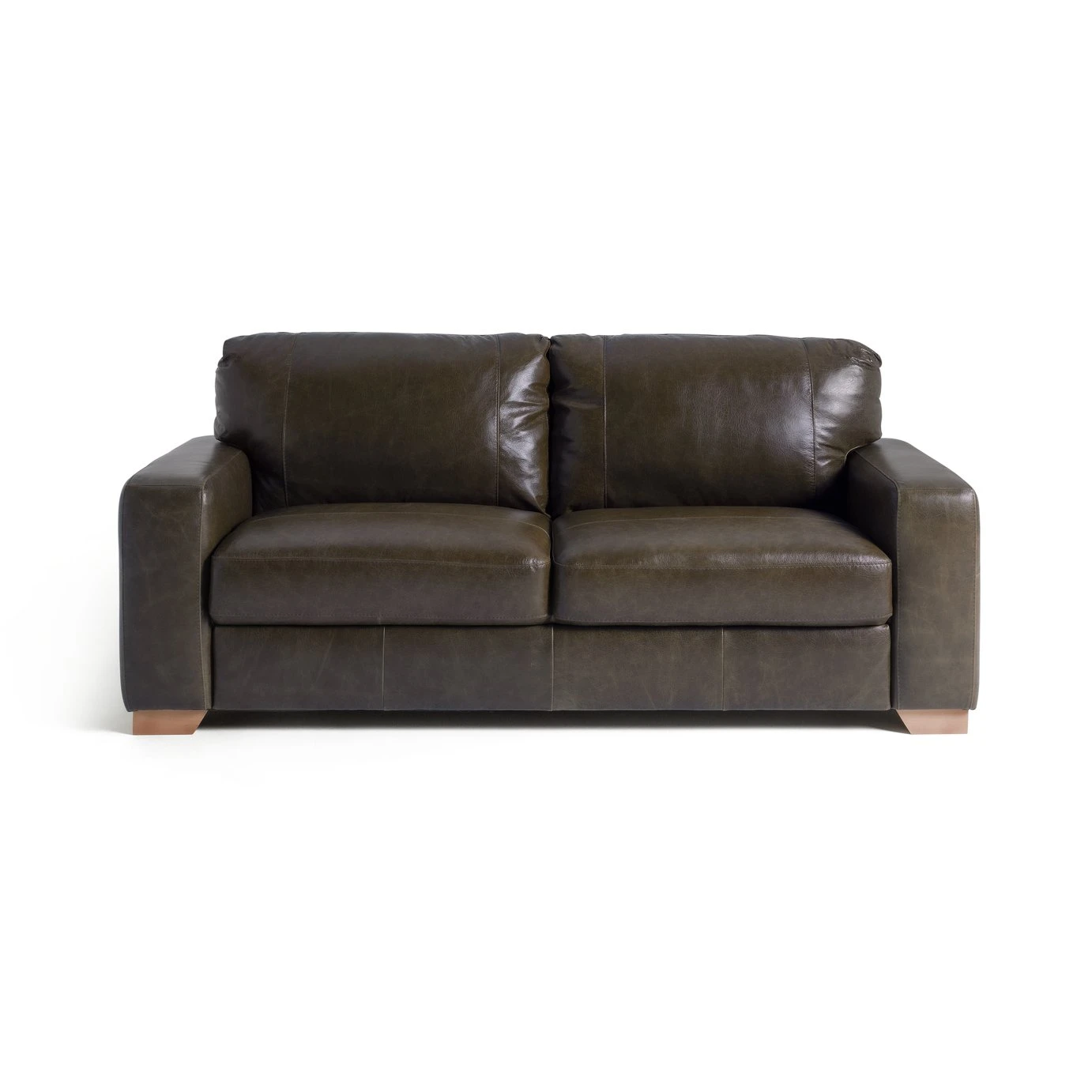 Habitat Eton Leather 3 Seater Sofa - Chocolate 5 Habitat Eton Leather 3 Seater Sofa - Chocolate - Image 3