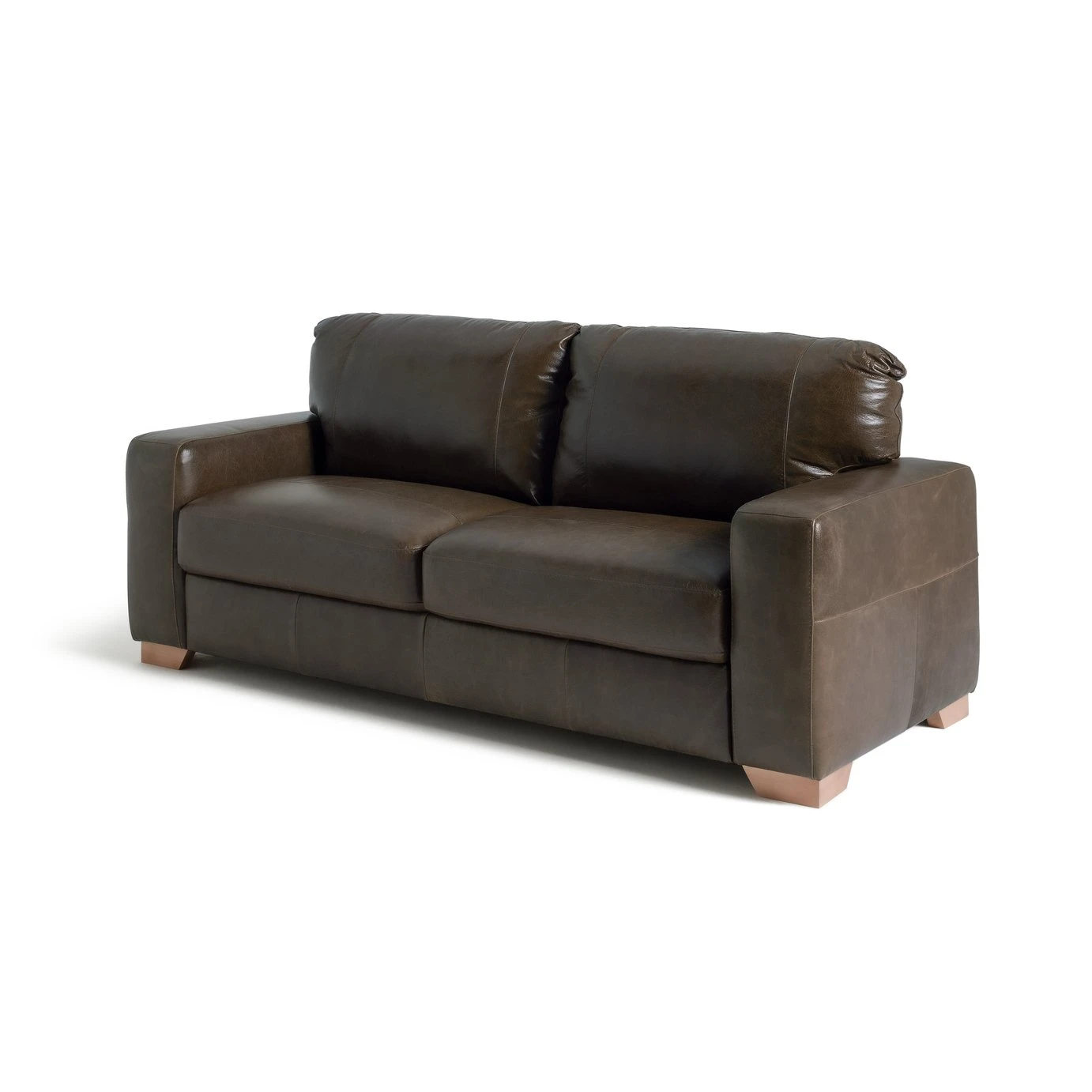 Habitat Eton Leather 3 Seater Sofa - Chocolate 8 Habitat Eton Leather 3 Seater Sofa - Chocolate - Image 6