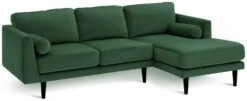 Habitat Jacob Velvet Right Hand Corner Sofa - Emerald Green