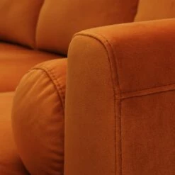 Habitat Jacob Velvet Right Hand Corner Sofa - Orange -Trend Furniture 2910318 R Z009A