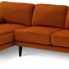 Habitat Jacob Velvet Left Hand Corner Sofa - Orange 2 Habitat Jacob Velvet Left Hand Corner Sofa - Orange -Trend Furniture 2910363 R Z001A