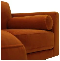 Habitat Jacob Velvet Left Hand Corner Sofa - Orange -Trend Furniture 2910363 R Z010A