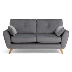 Habitat Iris Fabric 2 Seater Sofa - Grey