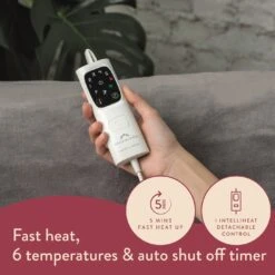 Dreamland Snuggle Up Heated Grey Throw - Large 14 Dreamland Snuggle Up Heated Grey Throw - Large -Trend Furniture 2990606 R Z004A