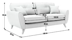 Habitat Isla 3 Seater Velvet Sofa - Orange -Trend Furniture 2991629 R E001