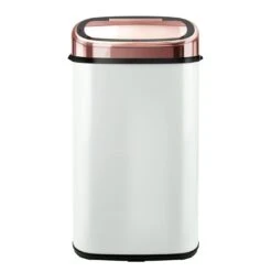 Tower 58 Litre Sensor Bin - Rose Gold And White