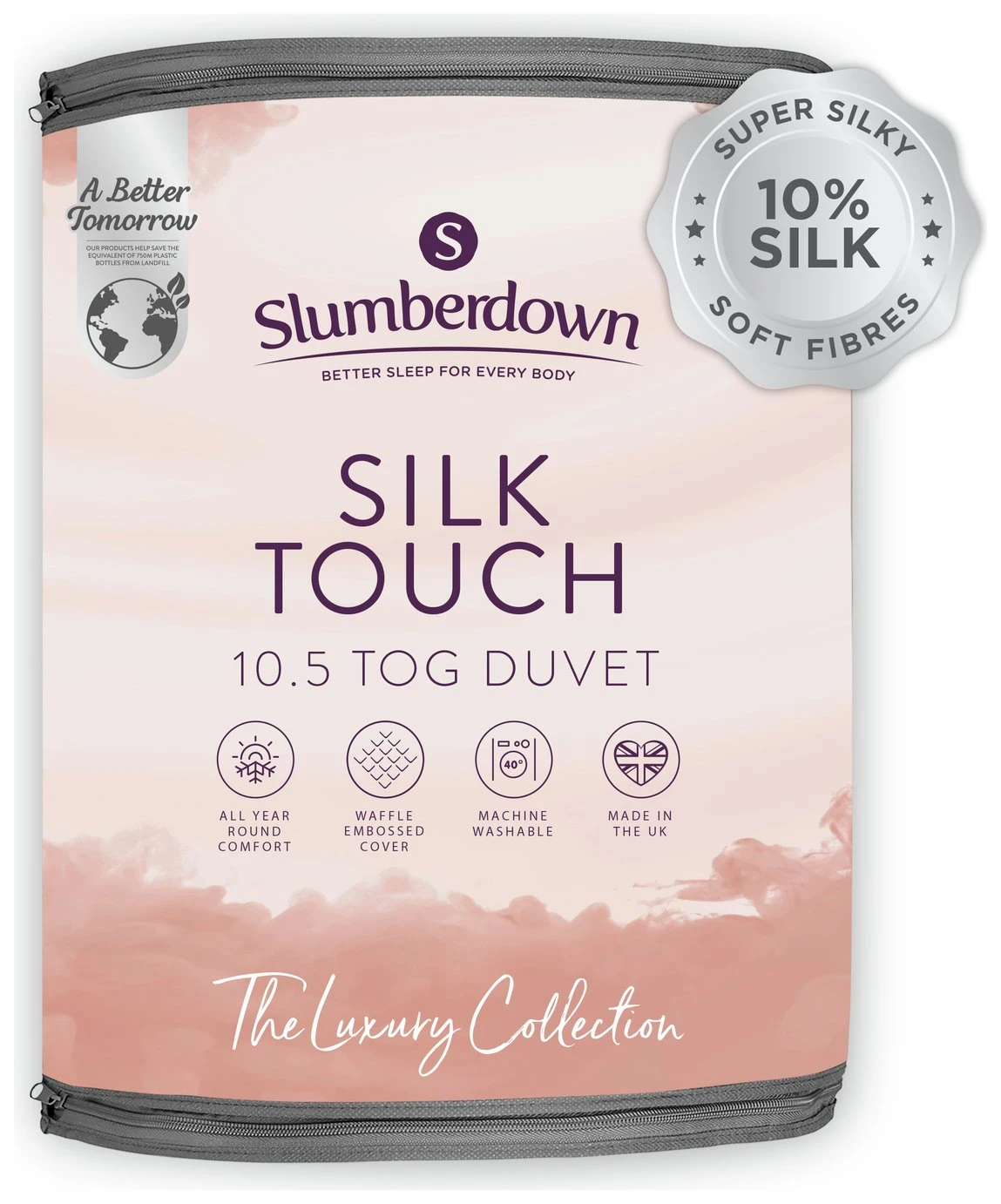 Slumberdown Silk Touch 10.5 Tog Duvet - Single 3 Slumberdown Silk Touch 10.5 Tog Duvet - Single
