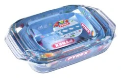 Pyrex Irresistible 3 Piece Glass Roaster Set -Trend Furniture 3064153 R Z003A