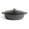 Habitat 4 Litre Shallow Cast Iron Casserole Dish - Black 2 Habitat 4 Litre Shallow Cast Iron Casserole Dish - Black -Trend Furniture 3065482 R Z001A