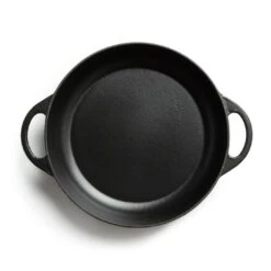 Habitat 4 Litre Shallow Cast Iron Casserole Dish - Black -Trend Furniture 3065482 R Z002A