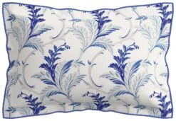 V&A Cotton 200 TC Baroque Patterned Pillowcase - Blue