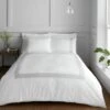 Bianca Cotton 180 TC Tailored White Bedding Set - Double -Trend Furniture 3080175 R Z001A