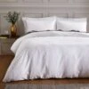 Bianca Cotton 180 TC Geometric White Bedding Set - Double -Trend Furniture 3080412 R Z001A