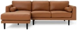 Habitat Jackson Leather Left Corner Chaise Sofa - Tan -Trend Furniture 3102486 R Z003A
