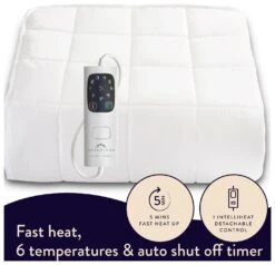 Dreamland Intelliheat Dual Control Mattress Protector-Double -Trend Furniture 3114869 R Z004A