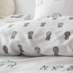 Pineapple Elephant Tembo Natural Bedding Set - King 12 Pineapple Elephant Tembo Natural Bedding Set - King -Trend Furniture 3117983 R Z005A