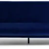 Habitat Matteo 2 Seater Velvet Clic Clac Sofa Bed - Blue 1 Habitat Matteo 2 Seater Velvet Clic Clac Sofa Bed - Blue -Trend Furniture 3152027 R Z001A