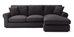 Habitat Lisbon Fabric Right Hand Corner Chaise Sofa-Charcoal -Trend Furniture 3154173 R Z003A