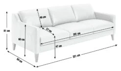 Habitat Leone Leather 4 Seater Sofa - Tan -Trend Furniture 3182853 R E001