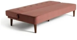Habitat Odeon 2 Seater Velvet Clic Clac Sofa Bed - Pink -Trend Furniture 3188895 R Z003A