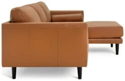 Habitat Jackson Leather Right Corner Chaise Sofa - Tan -Trend Furniture 3247097 R Z004A
