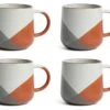 Habitat Dipped Speckle Set Of 4 Mugs -Trend Furniture 3268715 R Z001A