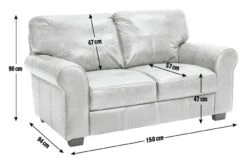 Habitat Salisbury Leather 2 Seater Sofa - Chocolate -Trend Furniture 3336348 R E001