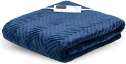 Dreamland Deluxe Velvet Royal Blue Heated Throw - Large 24 Dreamland Deluxe Velvet Royal Blue Heated Throw - Large -Trend Furniture 3340901 R Z010A