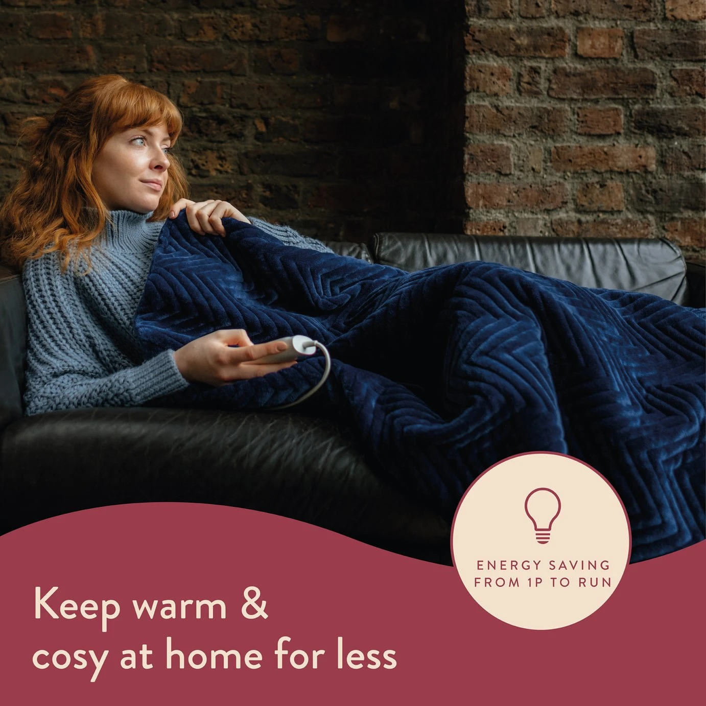 Dreamland Deluxe Velvet Royal Blue Heated Throw - Large 5 Dreamland Deluxe Velvet Royal Blue Heated Throw - Large - Image 3