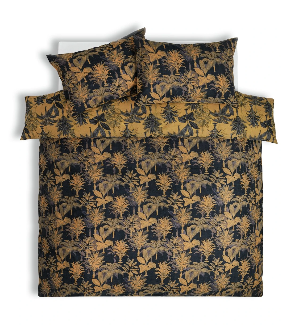 Habitat Palm Floral Print Mustard Bedding Set - Single 7 Habitat Palm Floral Print Mustard Bedding Set - Single - Image 5