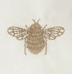 Habitat 180TC Embroidered Bee White Bedding Set - Single -Trend Furniture 3347540 R B001