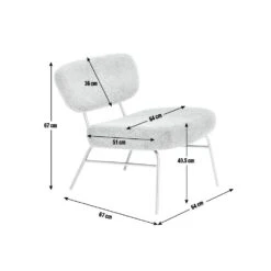 Habitat Cole Boucle Accent Chair - Cream -Trend Furniture 3415128 R E001