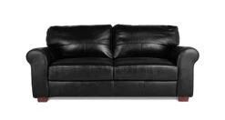 Habitat Salisbury Leather 3 Seater Sofa - Black