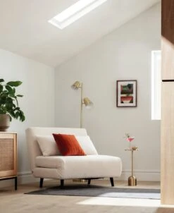 Habitat Roma Small Double Boucle Chairbed - Cream -Trend Furniture 4077981 R Z004A