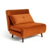 Habitat Roma Single Velvet Chairbed - Orange -Trend Furniture 4165707 R Z001A