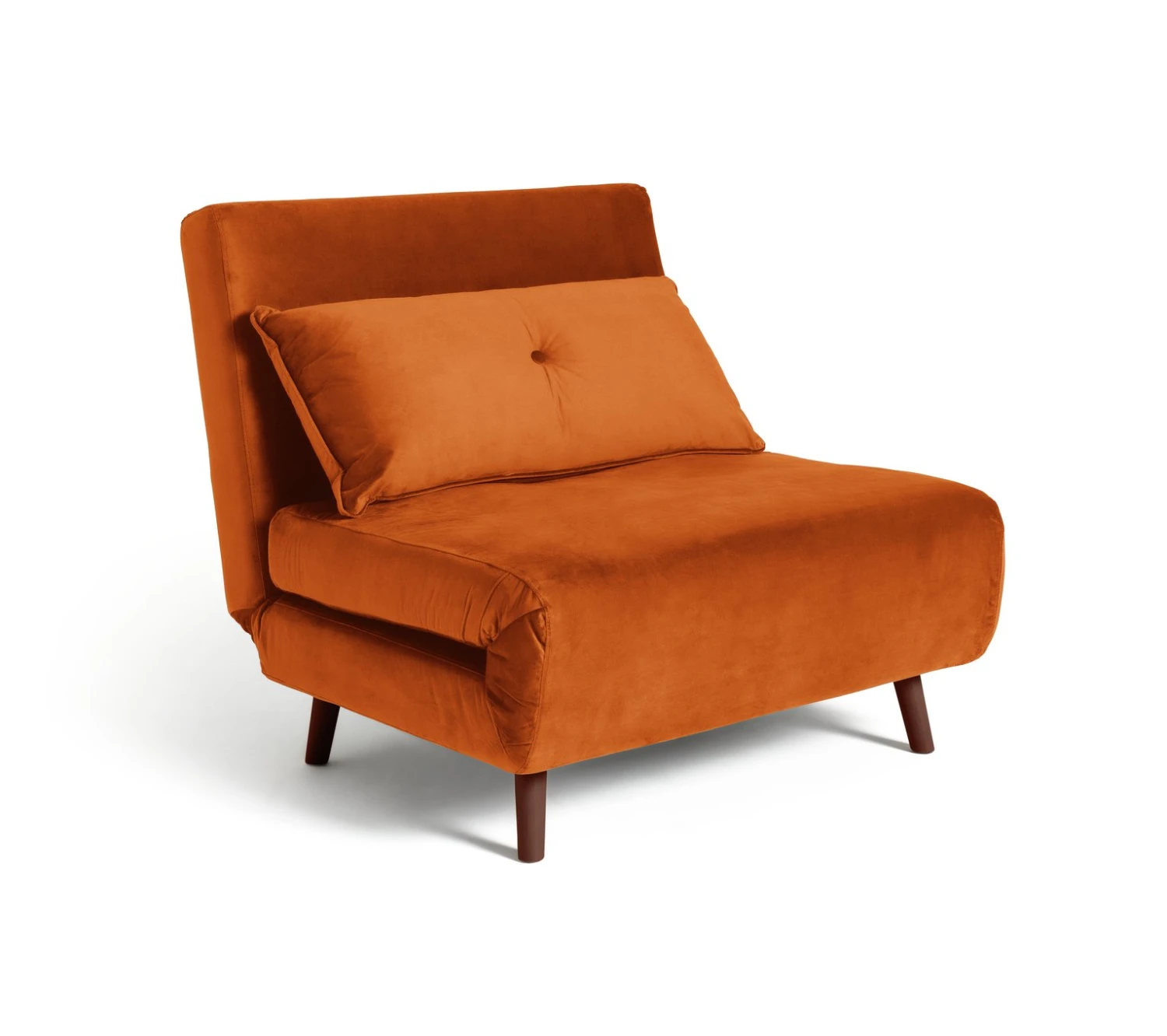Habitat Roma Single Velvet Chairbed - Orange 3 Habitat Roma Single Velvet Chairbed - Orange