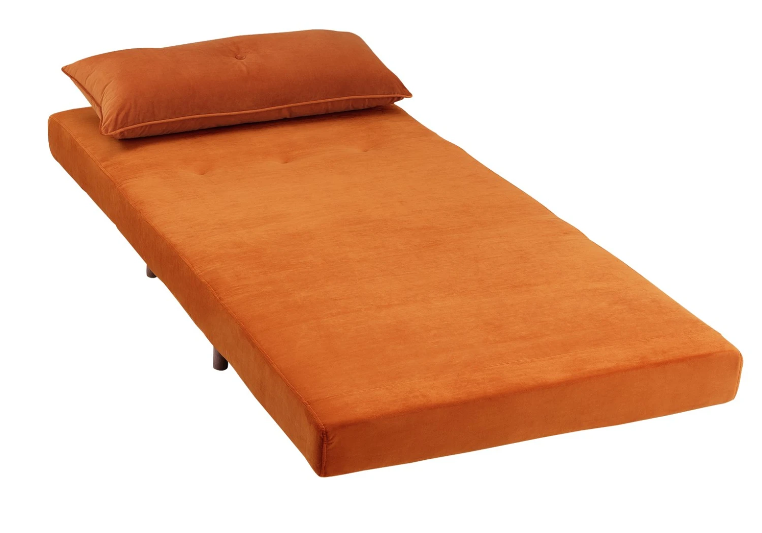 Habitat Roma Single Velvet Chairbed - Orange 7 Habitat Roma Single Velvet Chairbed - Orange - Image 5