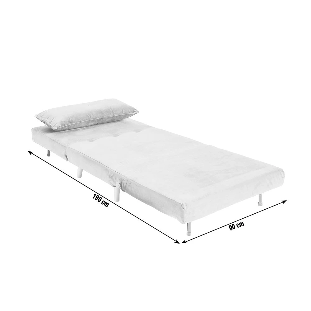 Habitat Roma Single Velvet Chairbed - Orange 9 Habitat Roma Single Velvet Chairbed - Orange - Image 7