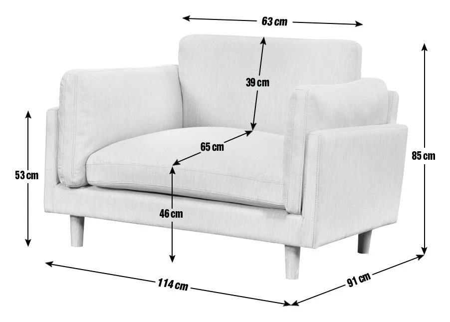 Habitat Salome Fabric Cuddle Chair - Light Grey 5 Habitat Salome Fabric Cuddle Chair - Light Grey - Image 3