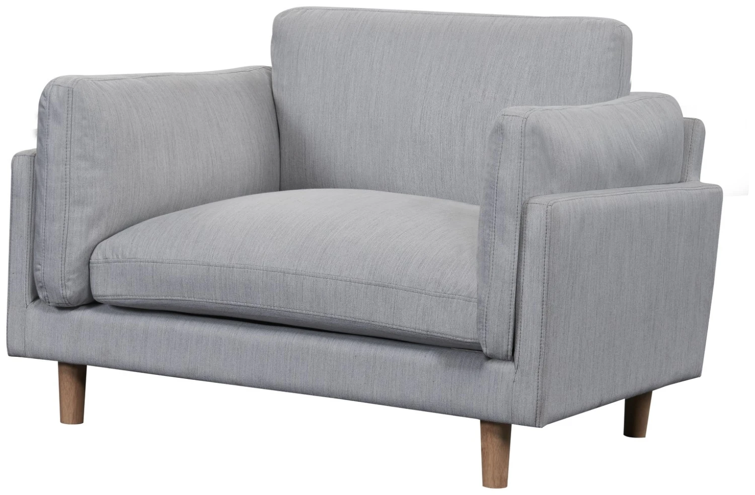 Habitat Salome Fabric Cuddle Chair - Light Grey 6 Habitat Salome Fabric Cuddle Chair - Light Grey - Image 4