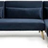 Habitat Andy Right Corner Velvet Clic Clac Sofa Bed - Navy -Trend Furniture 4461126 R Z001A
