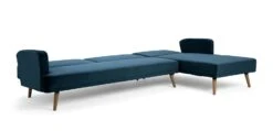 Habitat Andy Right Corner Velvet Clic Clac Sofa Bed - Navy -Trend Furniture 4461126 R Z003A