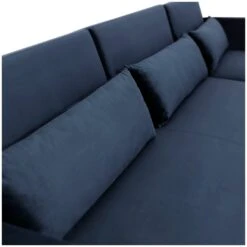 Habitat Andy Right Corner Velvet Clic Clac Sofa Bed - Navy -Trend Furniture 4461126 R Z008A