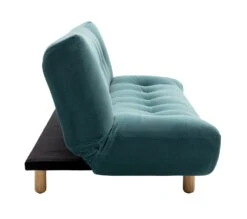 Habitat Kota 3 Seater Velvet Clic Clac Sofa Bed - Teal -Trend Furniture 4588298 R Z004A