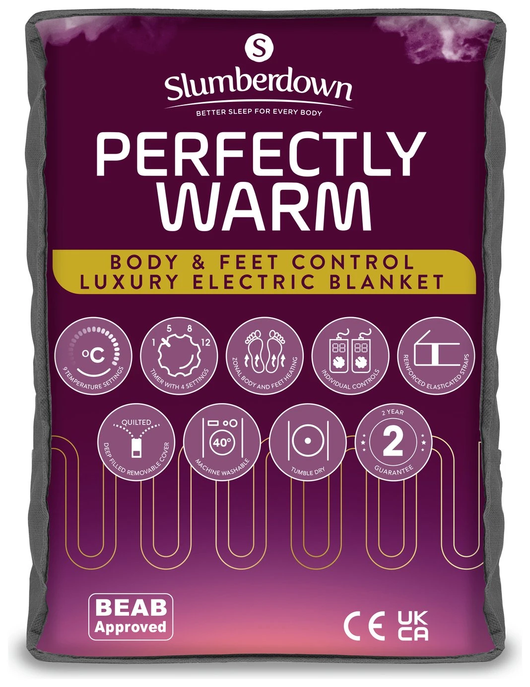Slumberdown Perfeclty Warm Luxury Electric Blanket-Superking